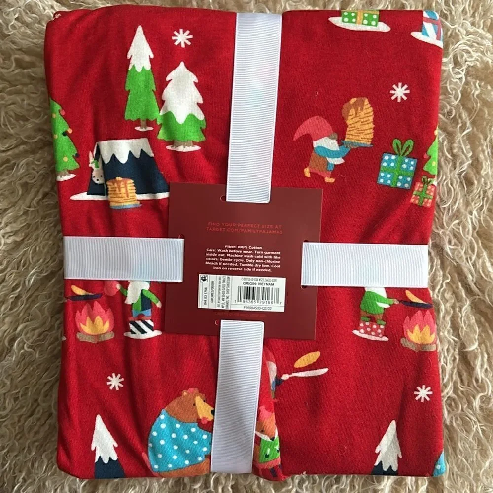 Wondershop Holiday Gnomes Print Matching Family Pajama Set Size L NWT